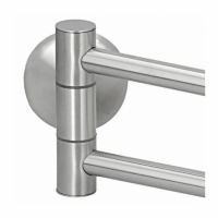Suport dublu pentru prosoape, 43 cm, otel inoxidabil, argintiu, Alpina, 07967